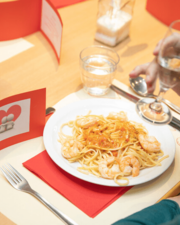 Zaterdagmenu scampi's van de chef