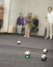 Indoor petanque op afdeling Zandvliet