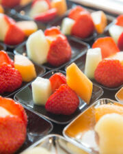 Fruitsalade met slagroom