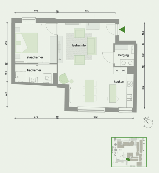 Sint Andries - Flattype 3 - grondplan