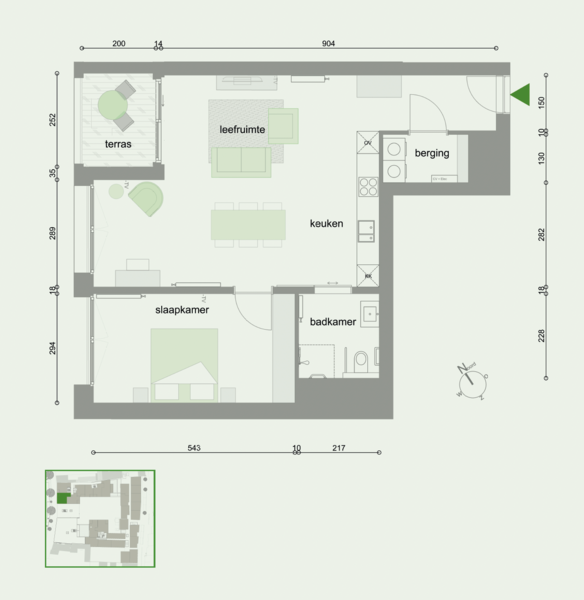 Sint Andries - Flattype 6 - grondplan