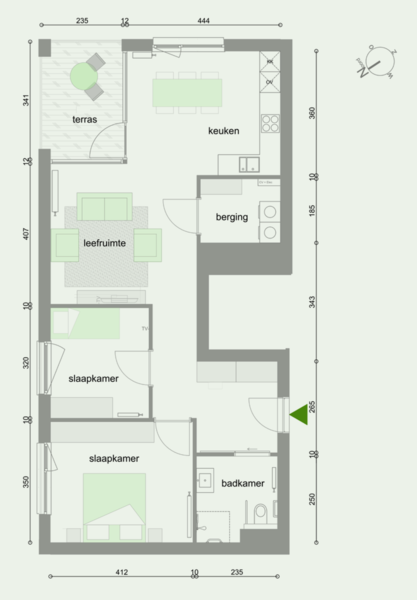 Sint Andries Flattype 8 - Grondplan