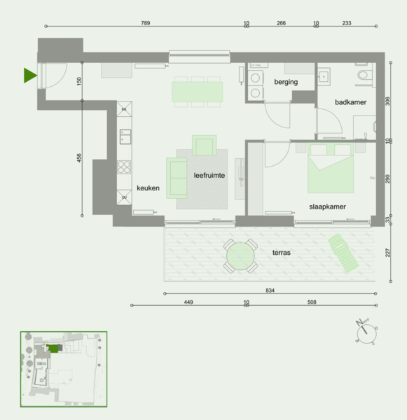 Sint Andries Flattype 12 - Grondplan