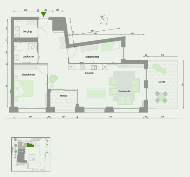 Sint Andries Flattype 14 - Grondplan