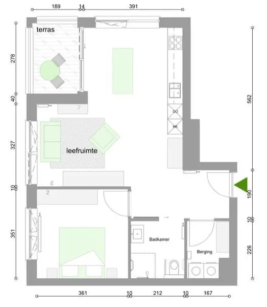 grondplan Broydenborg t165t