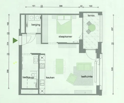 grondplan Boelaer in den Toren Type3
