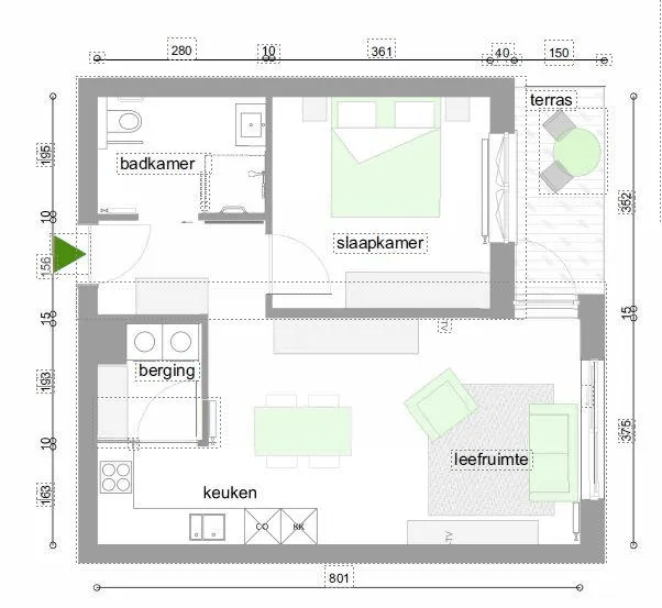 grondplan Broydenborg t160t