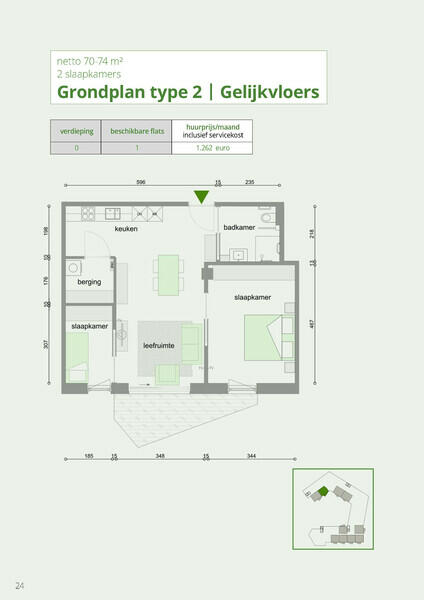 GAW Ruggeveld grondplan Type 2 gelijkvloers