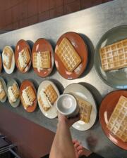 Verse wafel met slagroom